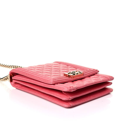 Chanel Caviar Quilted North South Boy Flap Pink 3 of 8