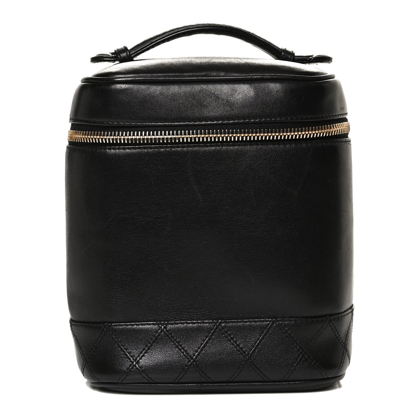 Calfskin Cosmetic Vanity Bag Black