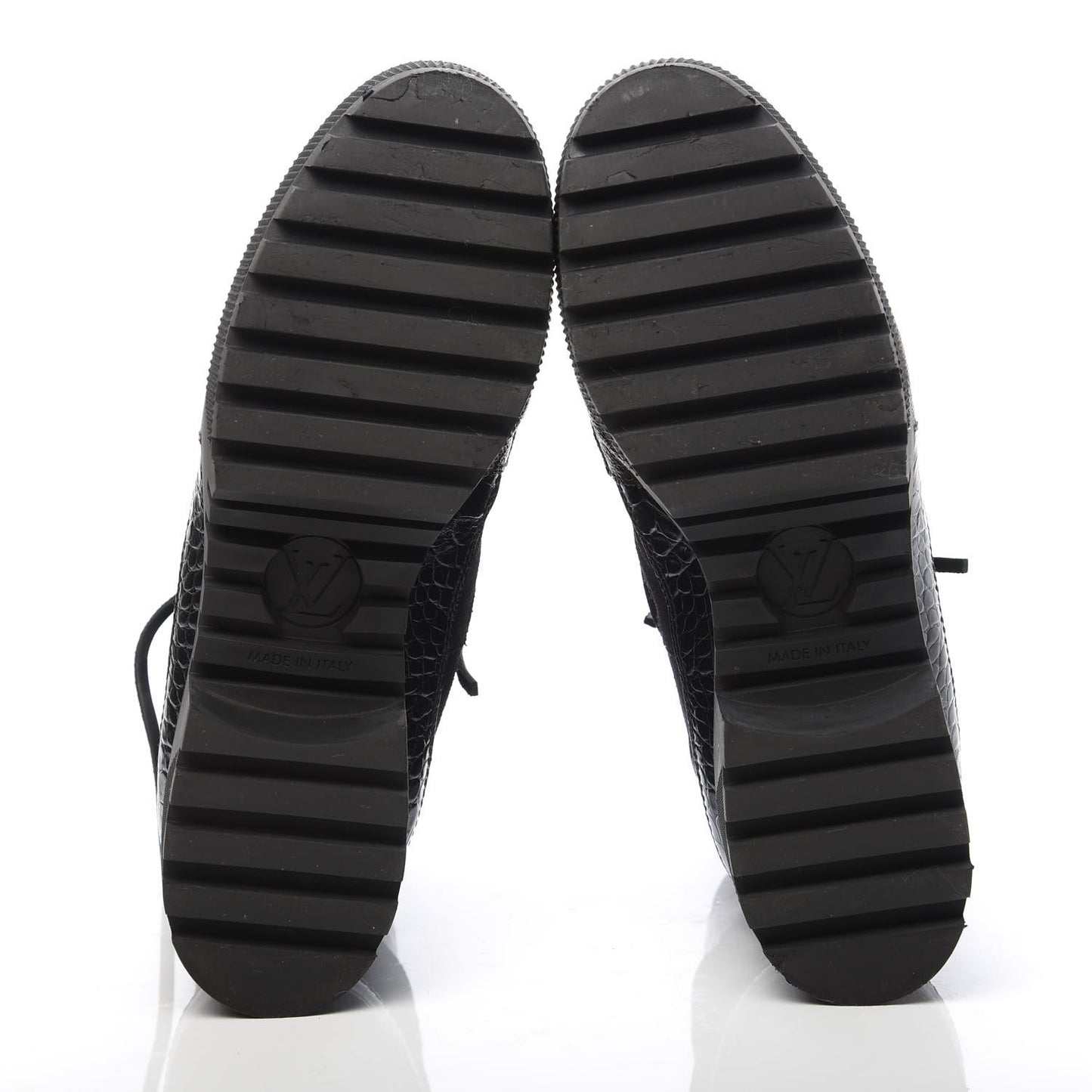 Suede Calfskin Monogram Laureate Platform Desert Boots 39 Black