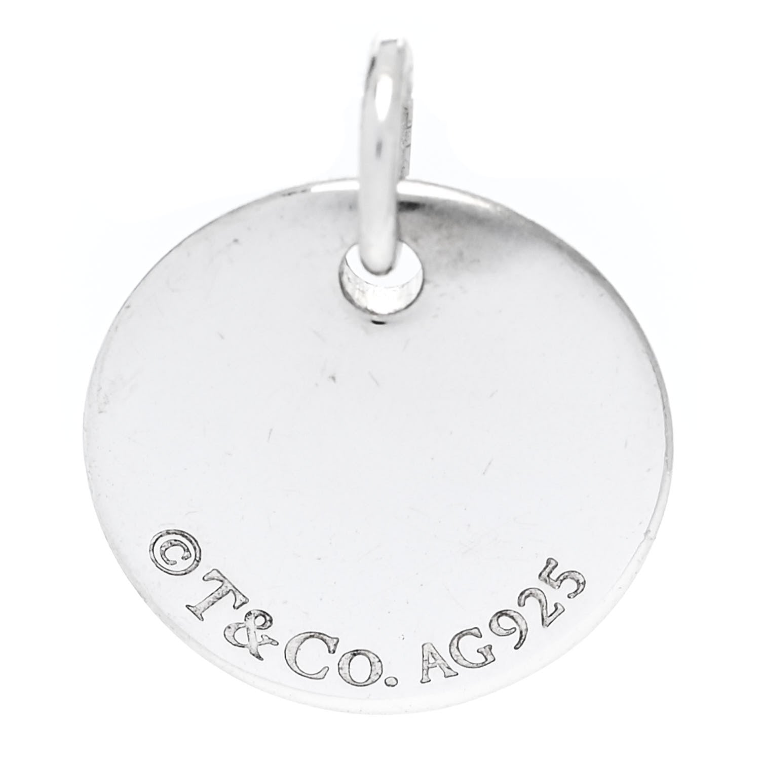 Tiffany Sterling Silver Letter E Round Pendant 3 of 3