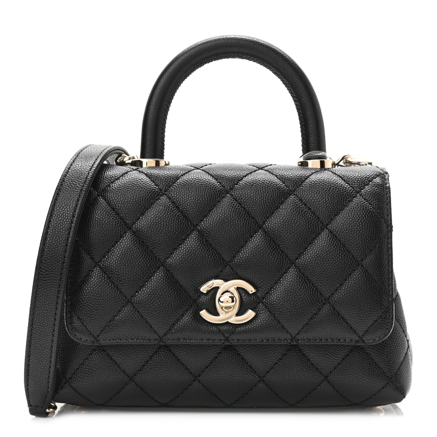 Chanel Caviar Quilted Extra Mini Coco Handle Flap Black 1 of 11