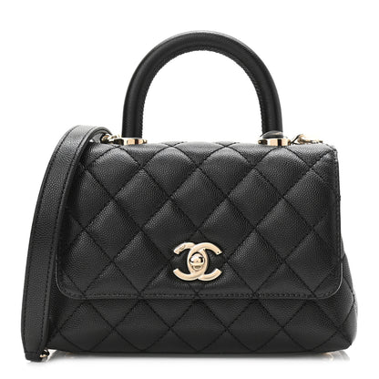 Chanel Caviar Quilted Extra Mini Coco Handle Flap Black 1 of 11