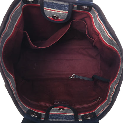 Chanel Striped Canvas Medium Deauville Tote Beige 5 of 12