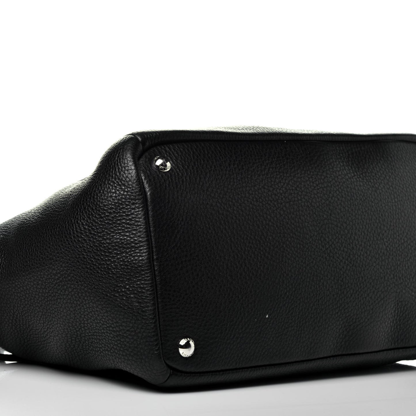 Vitello Daino Shopping Tote Black