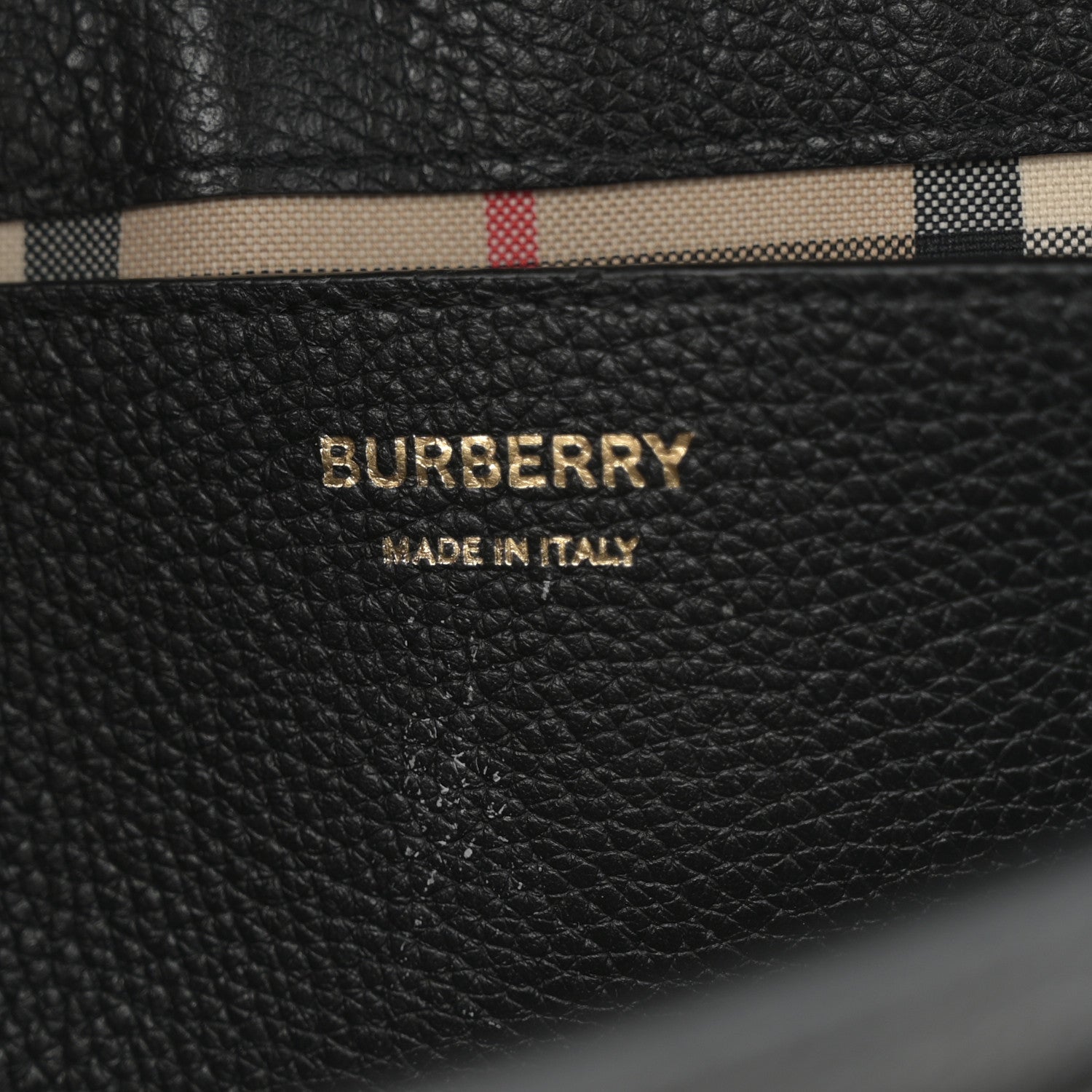 Burberry Grainy Calfskin Vintage Check Note Crossbody Bag Black 6 of 11