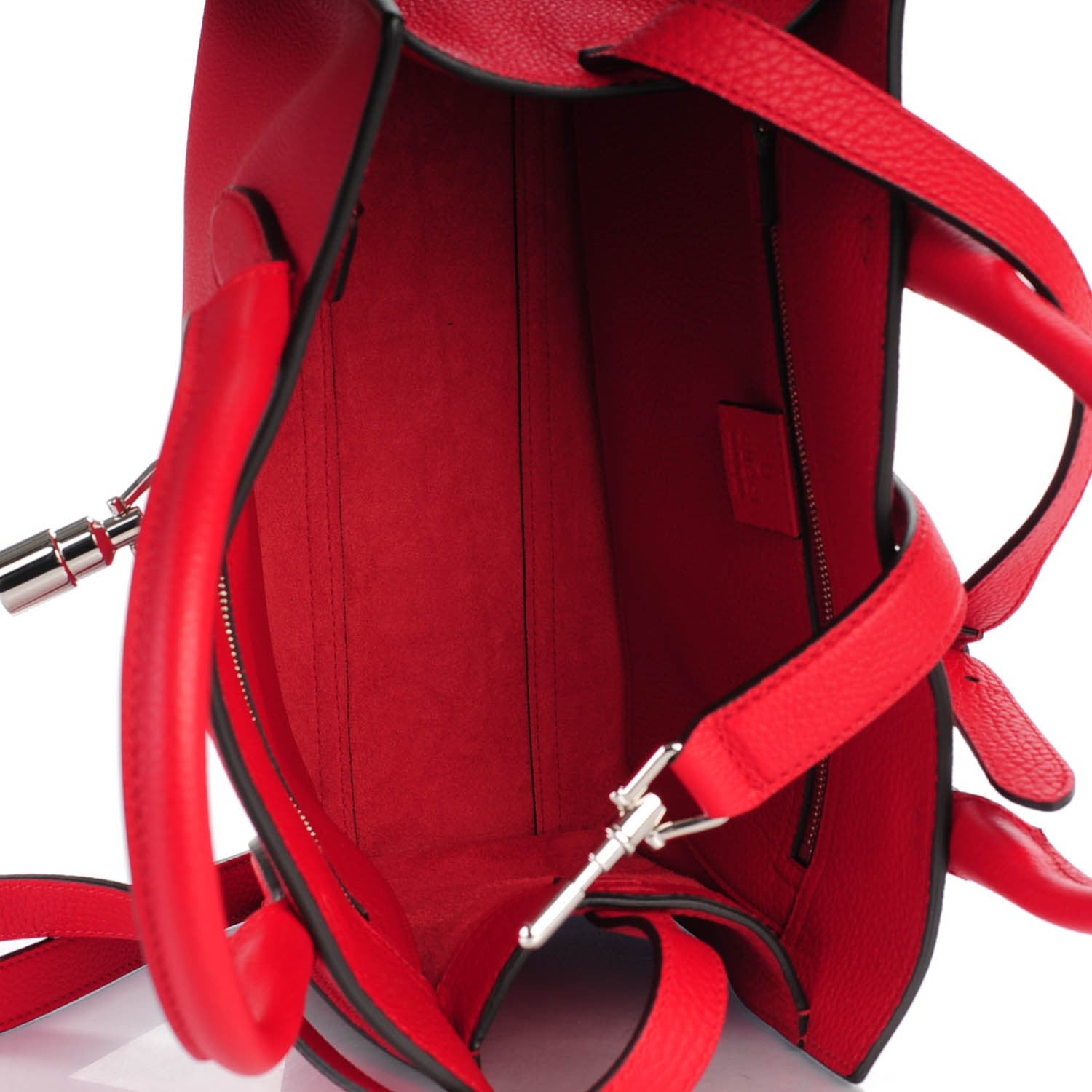 Gucci Soft Calfskin Small Jackie Top Handle Bag Hibiscus Red 7 of 7
