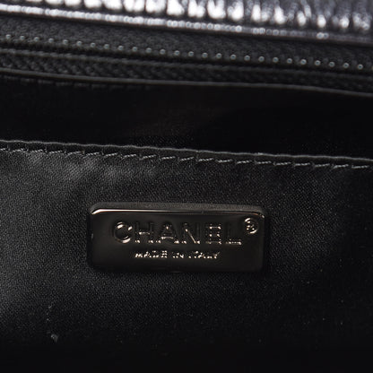 Chanel Sequin Medium Single Flap Silver Black 6 of 11