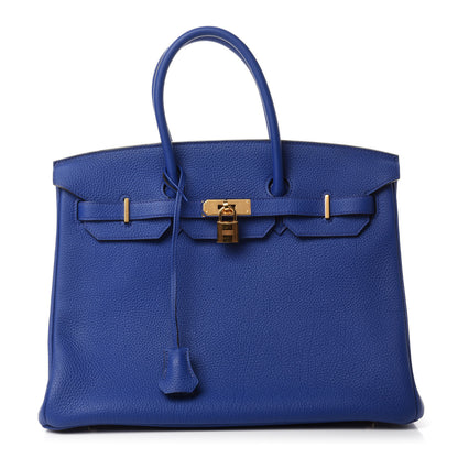 Hermes Togo Birkin 35 Bleu Electrique 1 of 10
