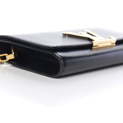 Louis Vuitton Calfskin Chain Louise MM Black 7 of 9