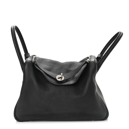 Hermes Taurillon Clemence Lindy 26 Black 1 of 10