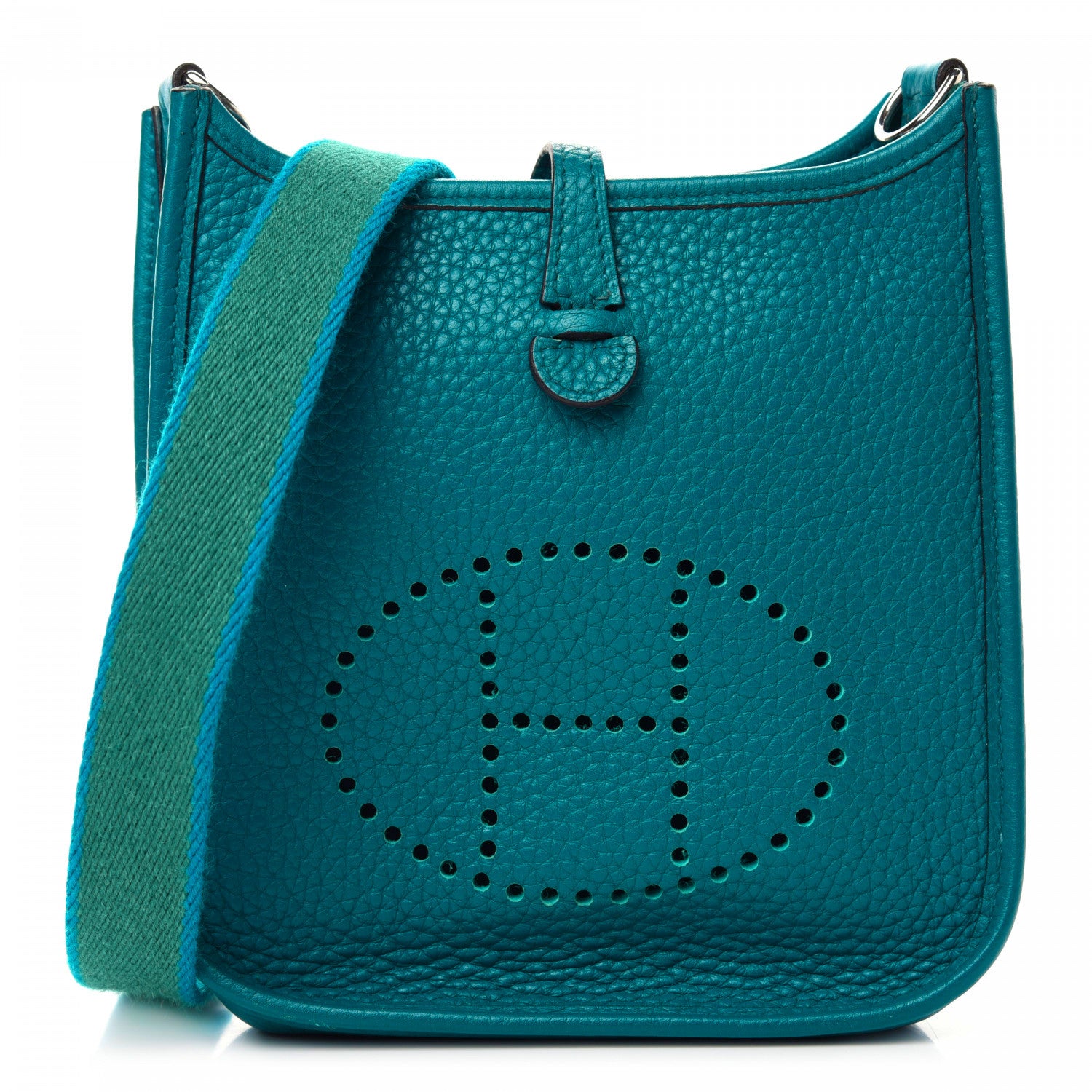 Hermes Taurillon Clemence Evelyne TPM Bleu Izmir 1 of 13