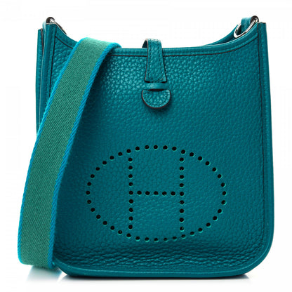 Hermes Taurillon Clemence Evelyne TPM Bleu Izmir 1 of 13