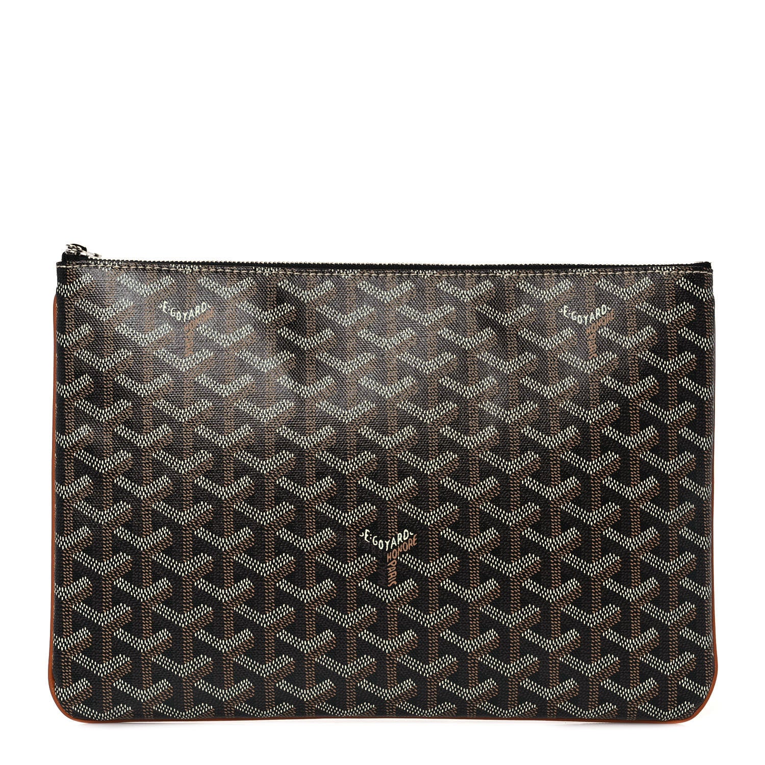 Goyard Goyardine Senat Pochette MM Black Gold 1 of 8