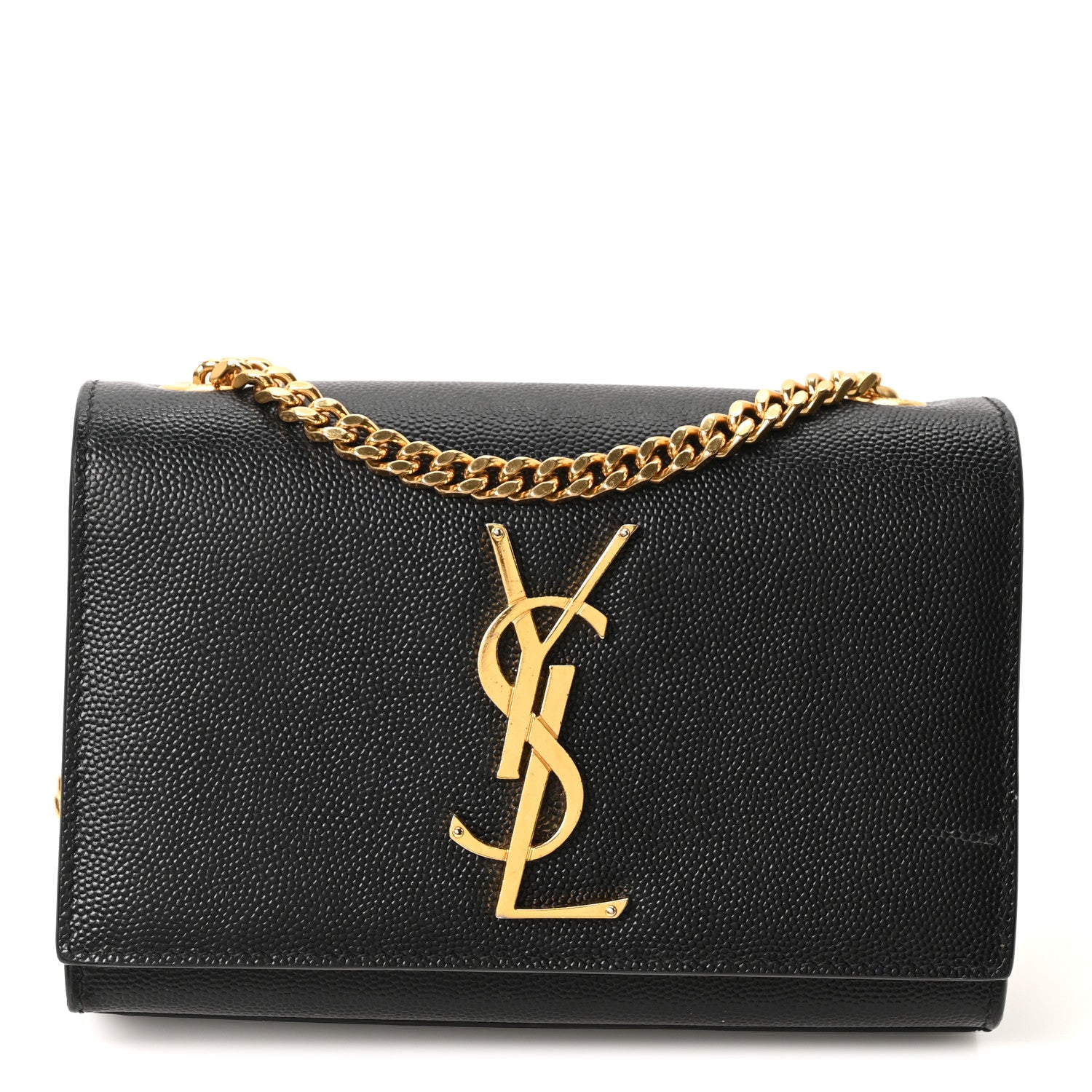 Saint Laurent Grain De Poudre Small Monogram Kate Satchel Black 1 of 10