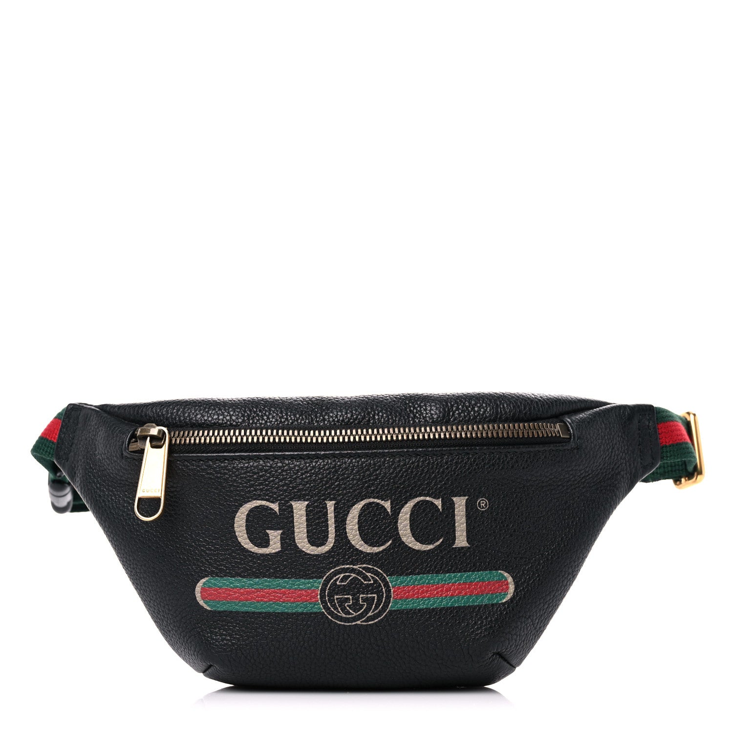 Gucci Grained Calfskin Small Logo Belt Bag Black 1 of 13
