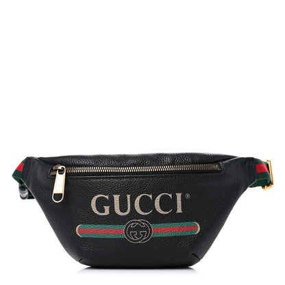 Gucci Grained Calfskin Small Logo Belt Bag Black 1 of 13