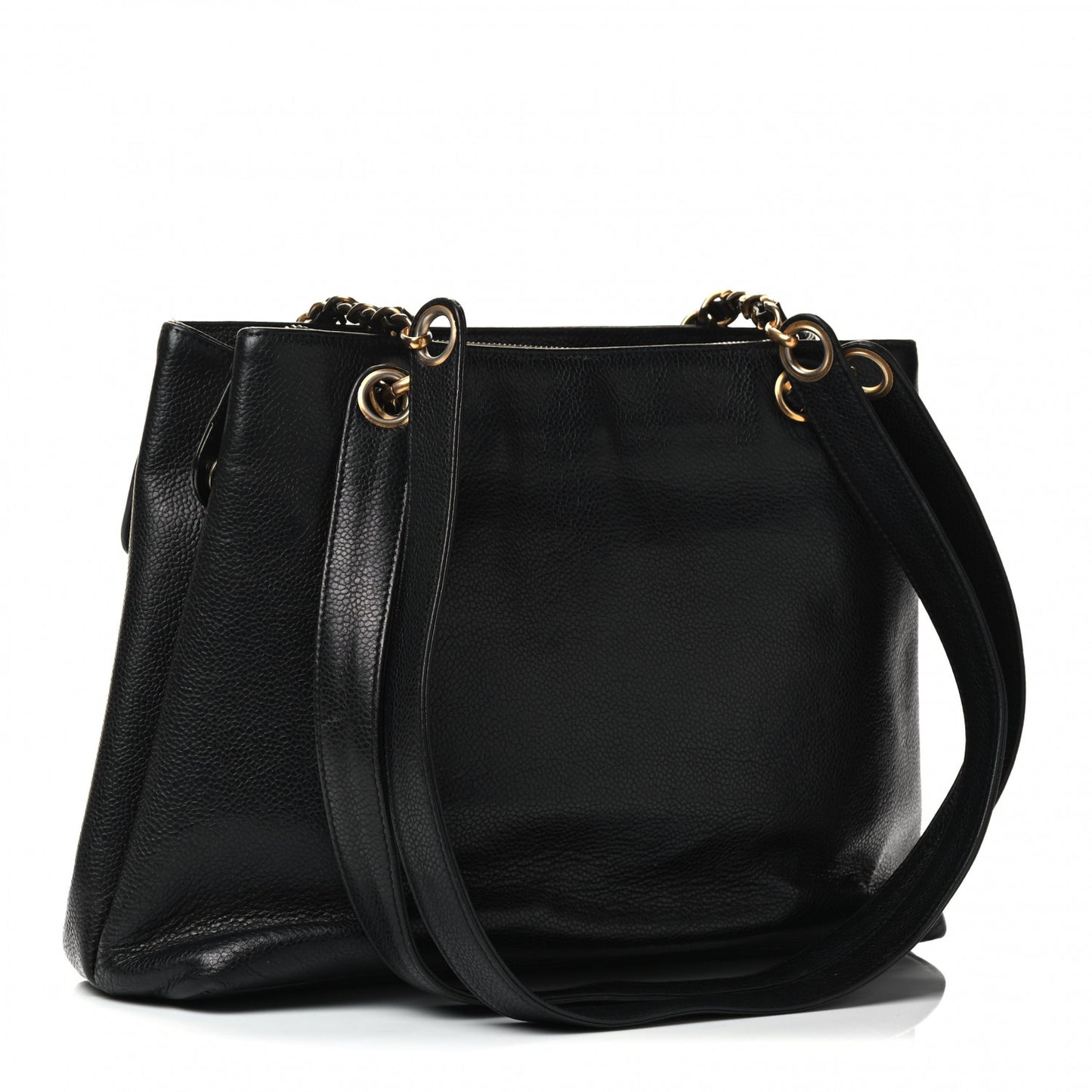 Caviar Flap Shoulder Bag Black