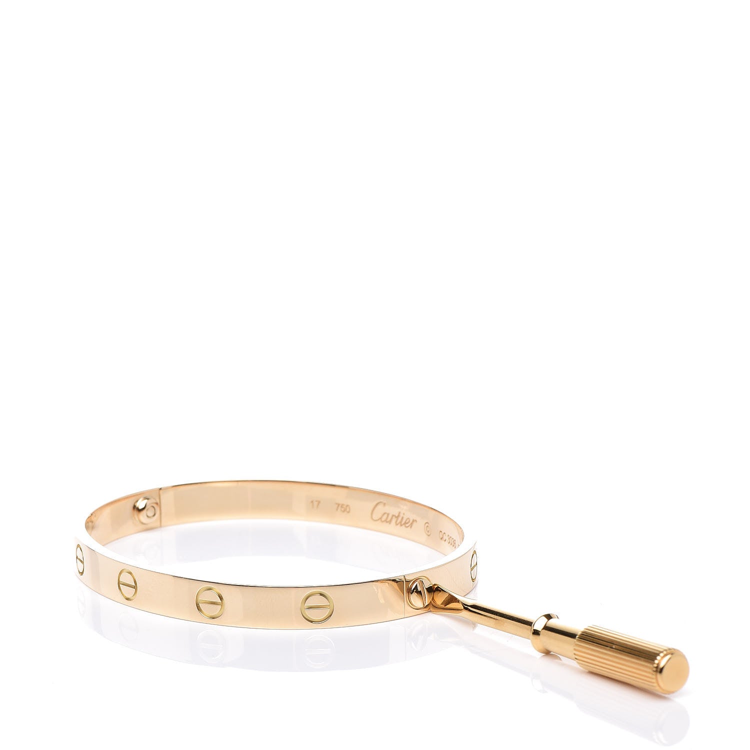 Cartier 18K Yellow Gold LOVE Bracelet 17 4 of 7
