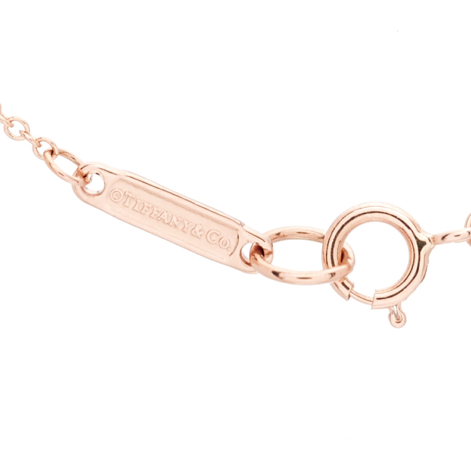 Tiffany 18K Rose Gold Atlas Open Pendant Necklace 5 of 5