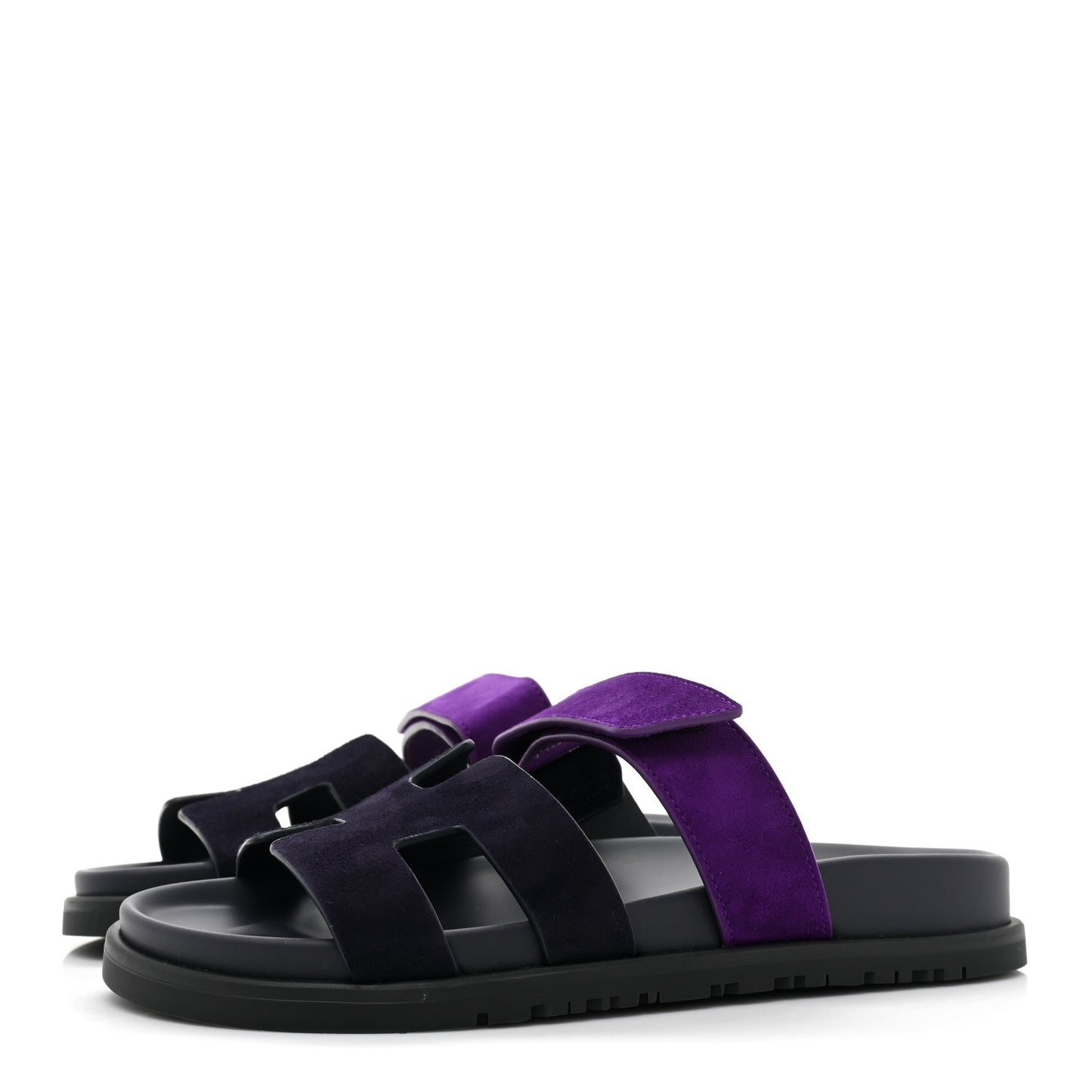 Suede Goatskin Womens Chypre Sandals 36 Marine Violet Majorette