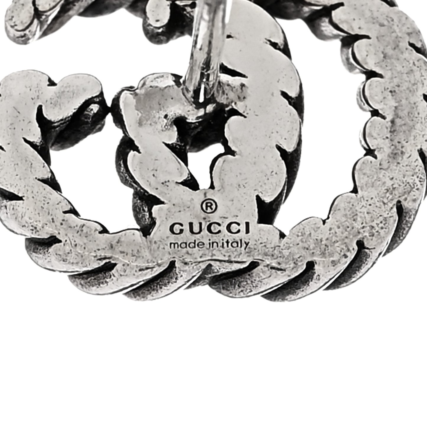 Sterling Silver Torchon Double G Earrings