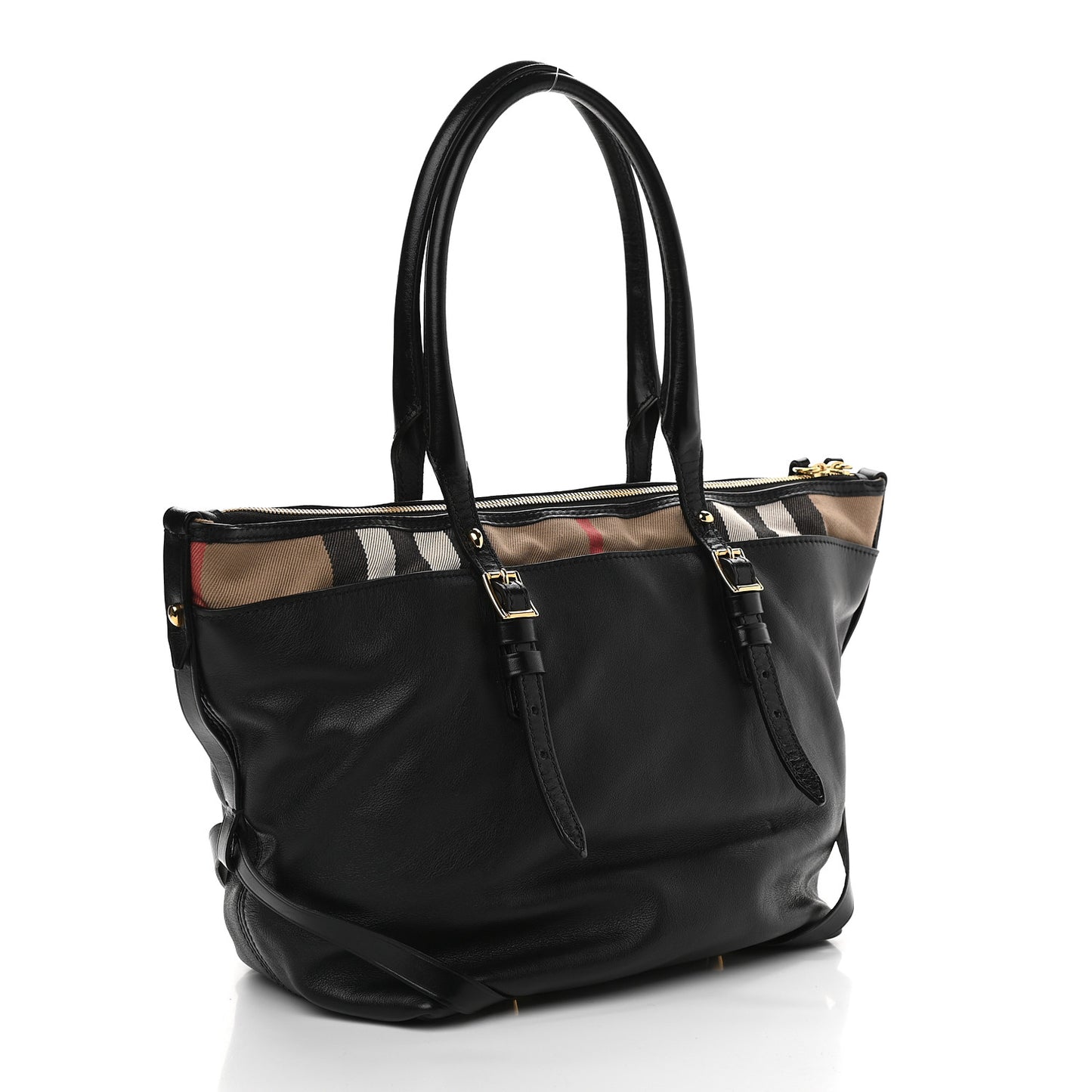Calfskin House Check Small Salisbury Tote Black