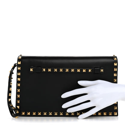 Valentino Garavani Nappa Rockstud Wristlet Clutch Black 2 of 15