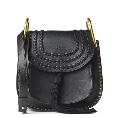 Chloe Calfskin Braided Small Hudson Shoulder Bag Black 1 of 9