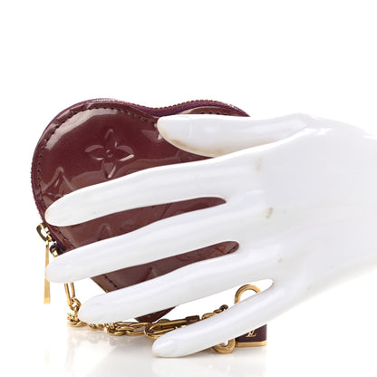 Louis Vuitton Vernis Heart Coin Purse Violet 2 of 9