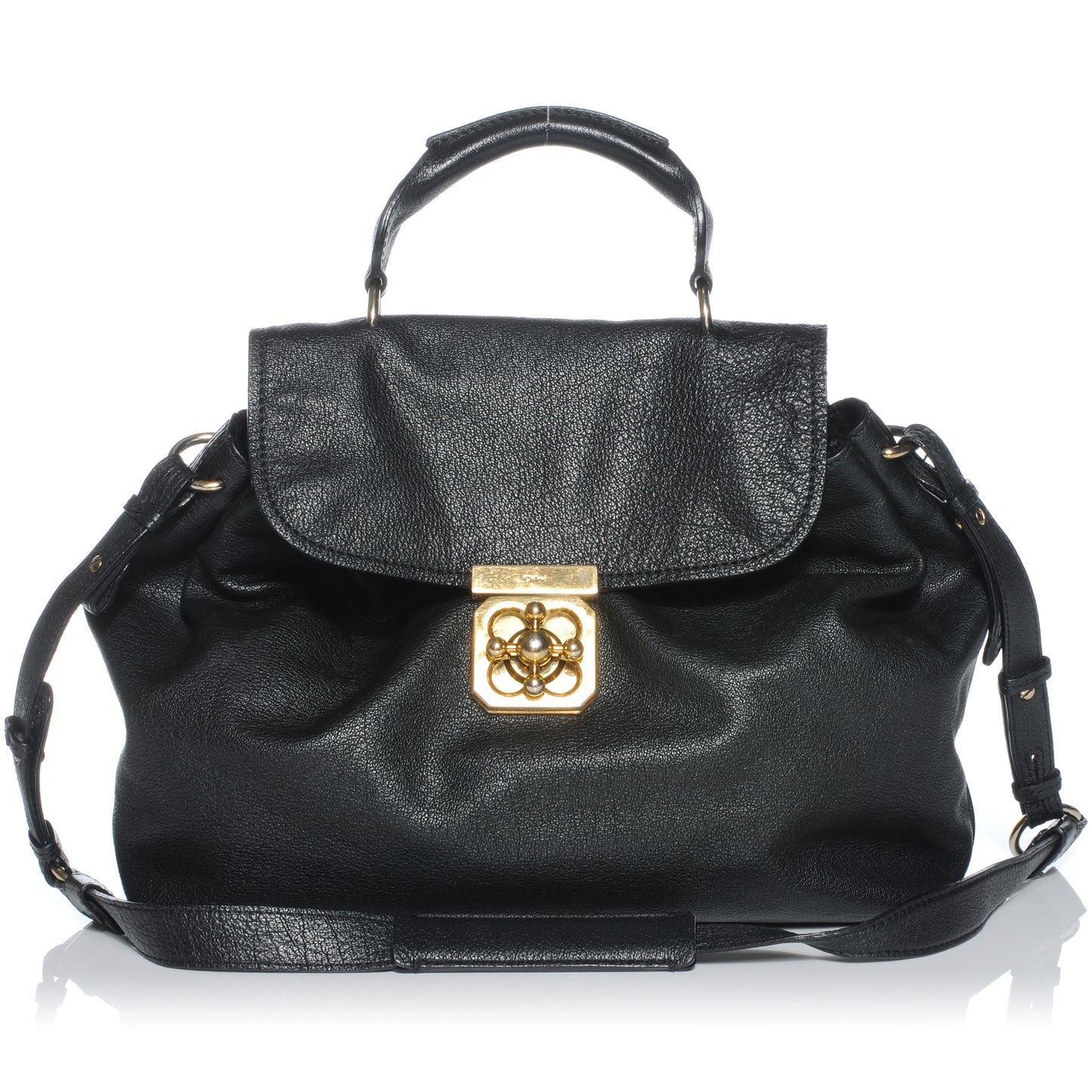 Calfskin Elsie Satchel Black