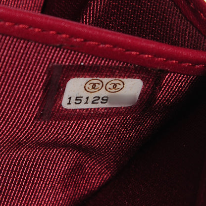 Chanel Caviar Quilted Large Gusset Zip Around Wallet Dark Red 9 of 9