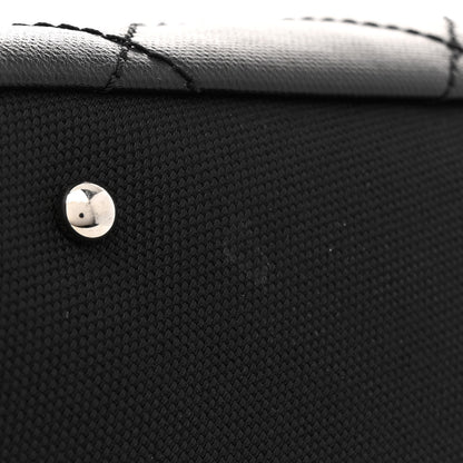 Chanel Coated Canvas Quilted Large Paris Biarritz Tote Black 14 of 16