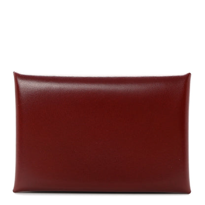 Hermes Box Calvi Card Case Rouge H 1 of 8