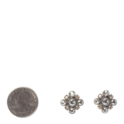 Chanel Crystal CC Earrings Silver 2 of 4