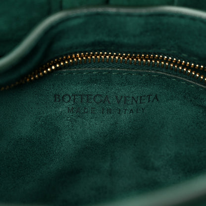 Bottega Veneta Suede Maxi Intrecciato Padded Chain Cassette Crossbody Bag Emerald Green 7 of 12