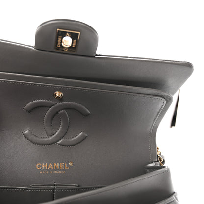 Chanel Lambskin Quilted Medium Double Flap Grey 6 of 10