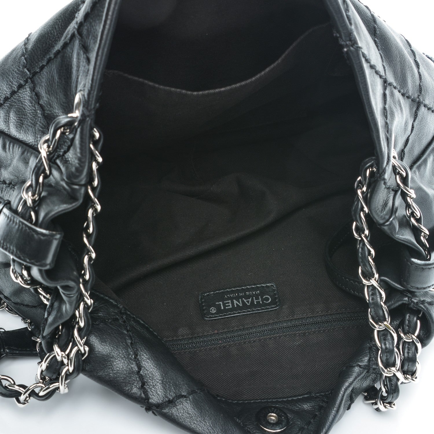 Chanel Lambskin Expandable Tote Black 5 of 8