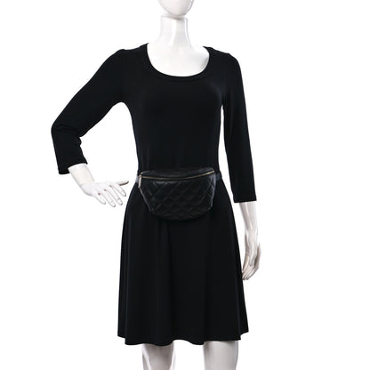 Chanel Calfskin Quilted Waist Belt Bag Black 2 of 10