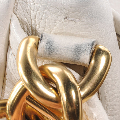 Prada Cervo Pleats Small Shoulder Bag Talco 6 of 9