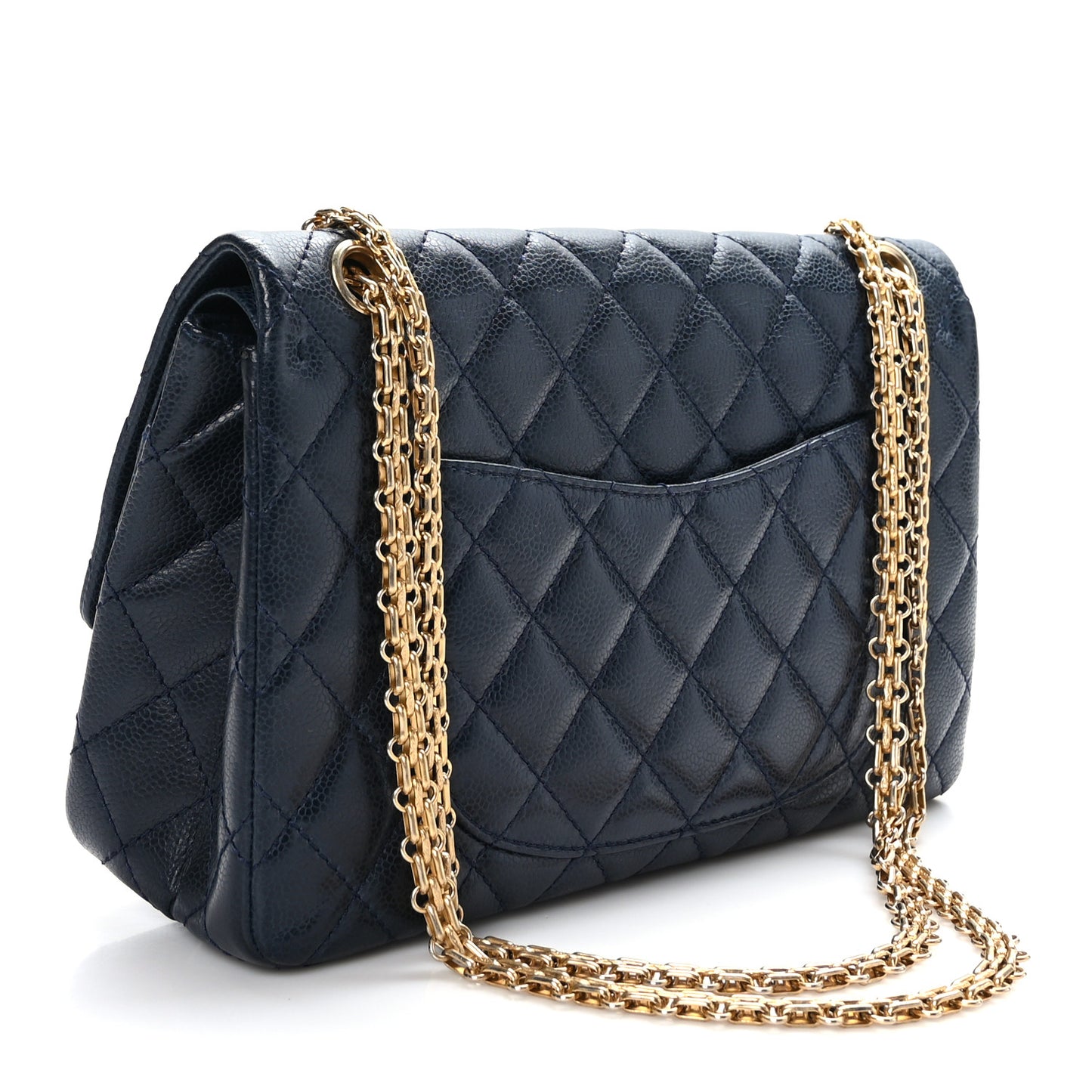 Caviar Quilted 2.55 Reissue 226 Flap Navy Blue