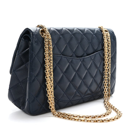 Chanel Caviar Quilted 2.55 Reissue 226 Flap Navy Blue 3 of 9