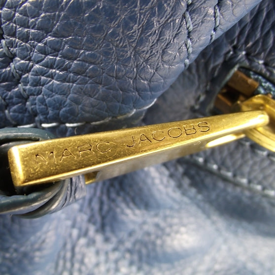 Quilted Leather Stam Blue