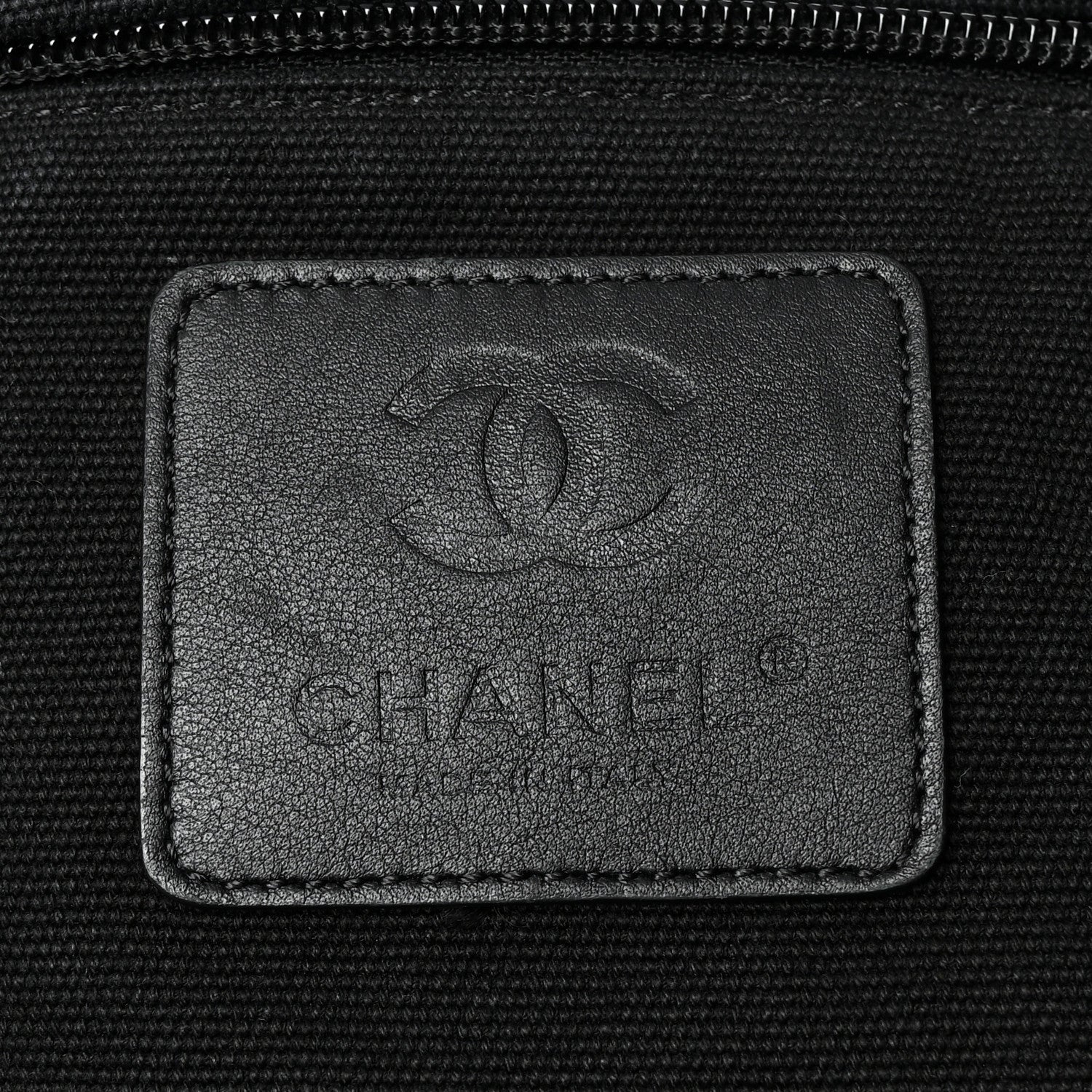 Chanel Washed Toile Calfskin Quilted Trolley Black 7 of 13
