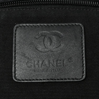 Chanel Washed Toile Calfskin Quilted Trolley Black 7 of 13