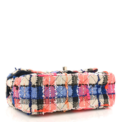 Chanel Tweed Quilted Mini Rectangular Flap Blue Orange Yellow 4 of 9