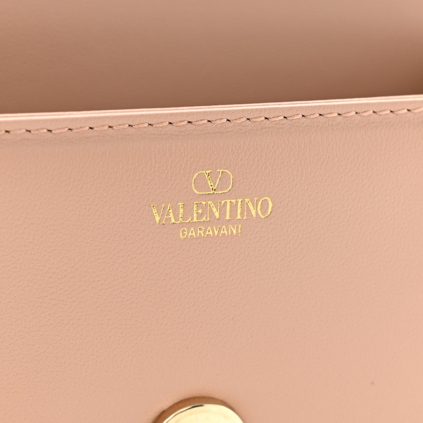 Calfskin Enamel Vlogo Small Loco Shoulder Bag Rose Cannelle