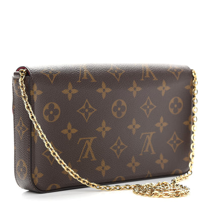 Louis Vuitton Monogram Pochette Felicie Chain Wallet Fuchsia 4 of 10