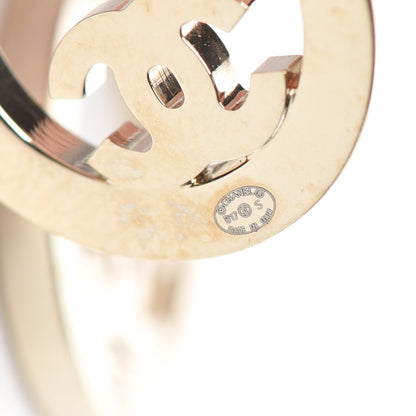 Chanel Crystal CC Earrings Pink Gold 5 of 5