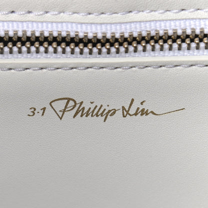 3.1 Phillip Lim Snakeskin Calfskin Mini Pashli Satchel Black White 6 of 13