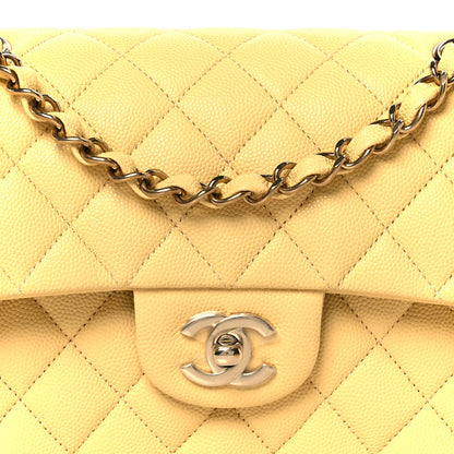 Chanel Caviar Quilted Small Double Flap Light Yellow 9 of 11